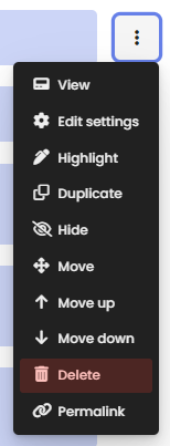 Moodle - Custom Sections - Section Action Menu